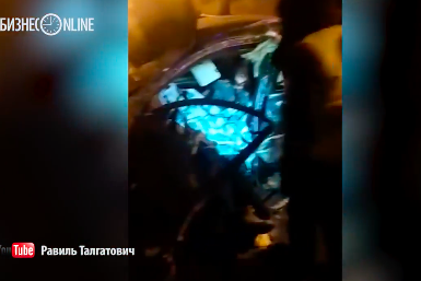 Появилось видео с места аварии возле казанского поста ДПС «Малиновка»