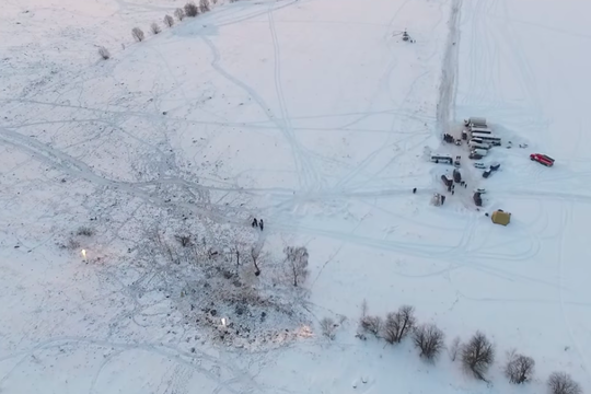 СК опубликовал видео осмотра места крушения Ан-148, снятое с дрона