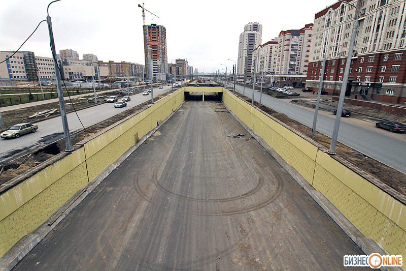 Первый тоннель обеспечит левый разворот транспорта, идущего по проспекту Амирхана со стороны Чистопольской
