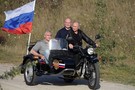 Путин за рулем «Урала» приехал на международное байк-шоу в Севастополе