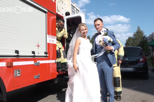 В Татарстане прошла «пожарная» свадьба