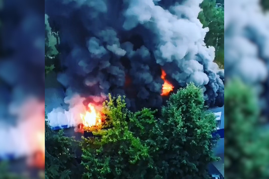 В Казани сгорел банный комплекс