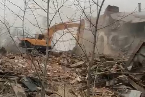 В Дербышках снесли баню