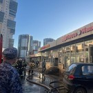 В Казани горит рынок на проспекте Победы 
