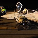 В Бегишево после тренировочного полета самолет совершил жесткую посадку без шасси