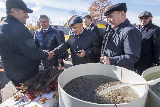  Минниханов открыл в Лаишевском районе первую очередь рыбоводного комплекса «Биосфера-Фиш»