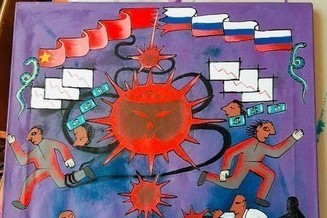 Художник из Нижнекамска посвятил коронавирусу новую картину
