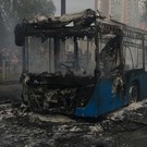В Челнах пассажирский автобус загорелся во время движения