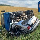 В Заинском районе Volkswagen выскочил на встречку и столкнулся с ассенизатором – легковую смяло в лепешку