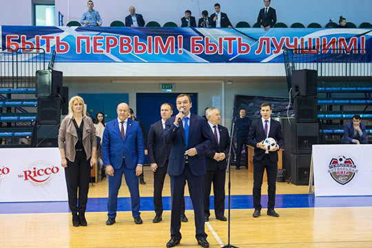 Два бывших президента «Рубина» Дмитрий Самаренкин и Александр Гусев открыли детский футбольный турнир
