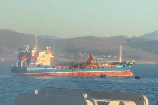 Последствия взрыва на танкере «Залив Америка» в Находке сняли на видео