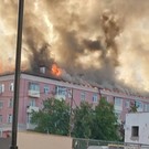 В Казани горит многоквартирный дом на Чехова