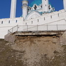 Под Казанским кремлем обрушилась облицовка утраченной Пятигранной башни
