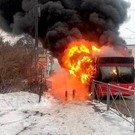 В Елабуге сгорел автобус