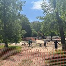 В казанском саду Рыбака убрали 90-летнюю чашу фонтана