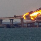 В Керчи произошел пожар на Крымском мосту