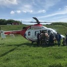 В Татарстане вертолет впервые забрал пострадавшего прямо с места ДТП