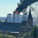 В Калининграде произошел пожар в высотном здании – спасены четыре человека (видео)