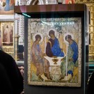 Патриарх Кирилл возглавил литургию у «Троицы» Рублева в храме Христа Спасителя