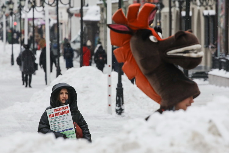 Как Казань встретила первый снегопад