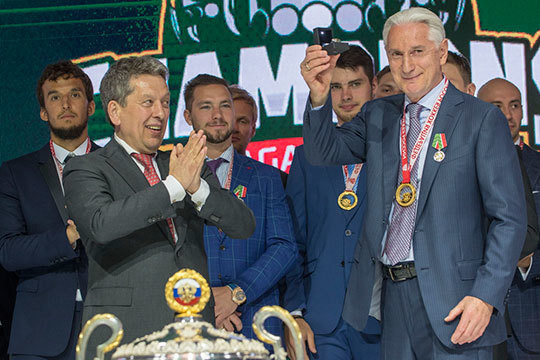 Как в Казани отметили победу «Ак Барса» в Кубке Гагарина