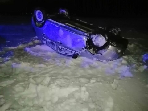 Под Елабугой Renault Sandero улетел в кювет – пострадал водитель