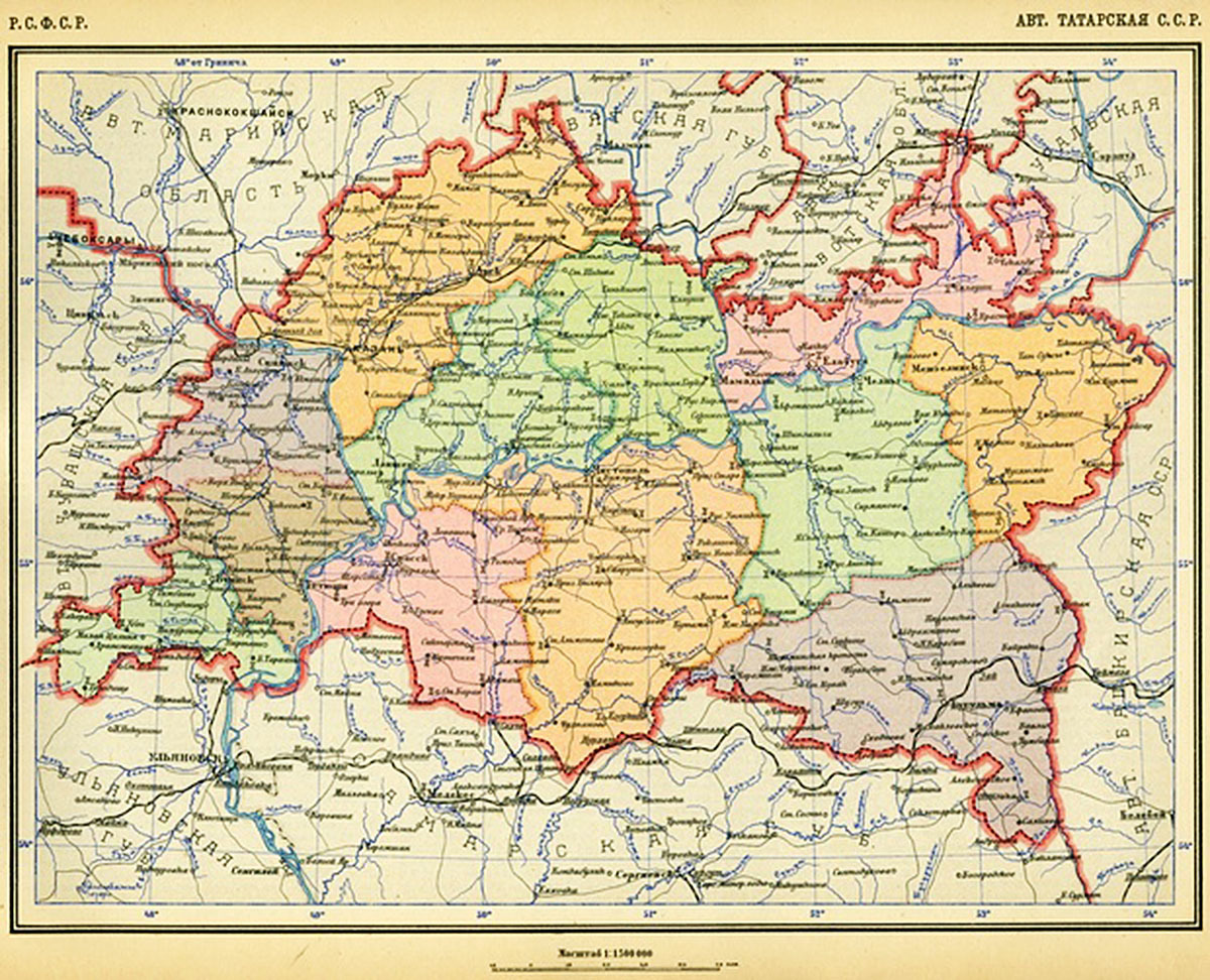 Старая карта татарстана с селами и деревнями