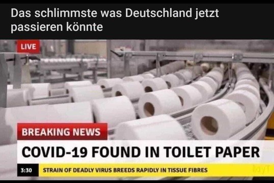Из-за коронавируса в Германии раскупили средства дезинфекции и туалетную бумагу