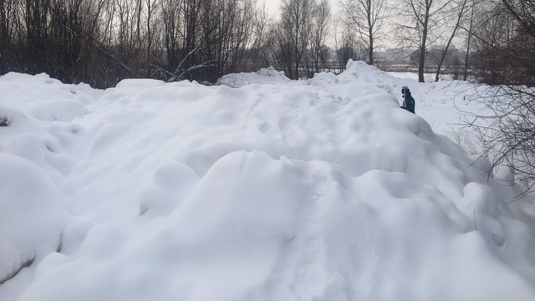 Несанкционированную снежную свалку обнаружили в Казани
