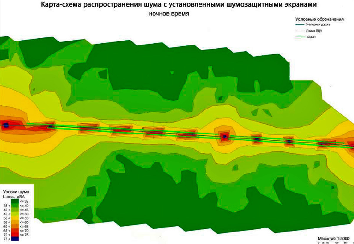 Шумовая карта города