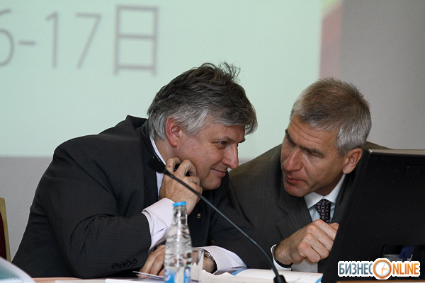 Генеральный секретарь FISU Эрик Сайнтронд и Олег Матыцин, первый вице-президент FISU, президент Российского студенческого спортивного союза