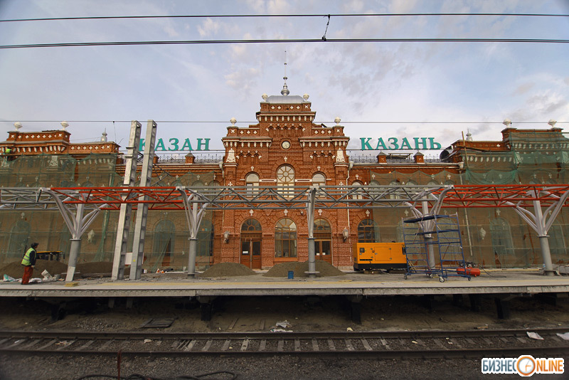 РЖД продолжает реконструкцию главного здания казанского вокзала, являющееся памятником истории