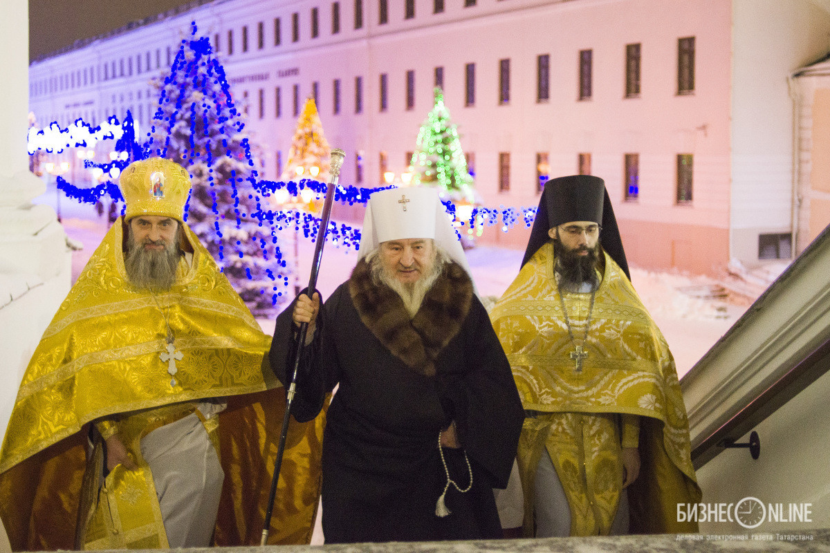 Рождественское богослужение в Благовещенском соборе Казанского кремля