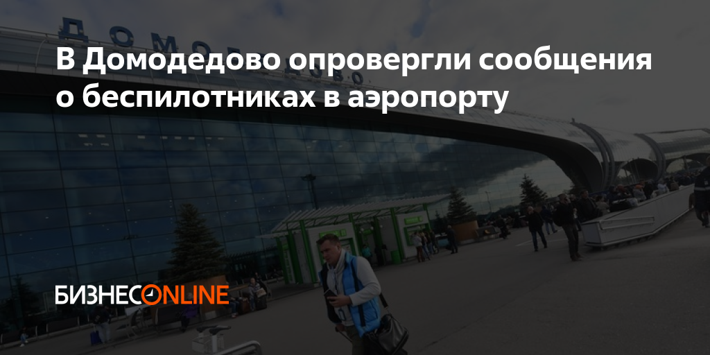 ТАСС: в Домодедово отрицают пролет беспилотника над аэропортом