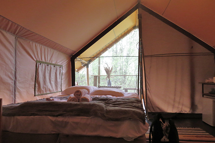 «Когда заходишь в палатку, а там — белоснежная постель, отельные полотенца, халаты, уютный интерьер — люди просто выходили с открытыми ртами и говорили «вау!»