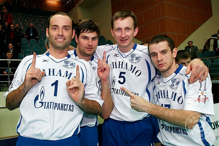 Сезон 2007/08. Слева направо: Болл, Егорчев, Богомолов, Бабичев /