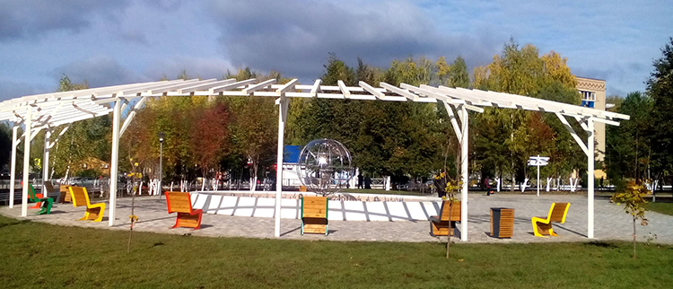 «В Менделеевске проделали ряд работ по парку Дружбы, установили там свето-музыкальный фонтан»