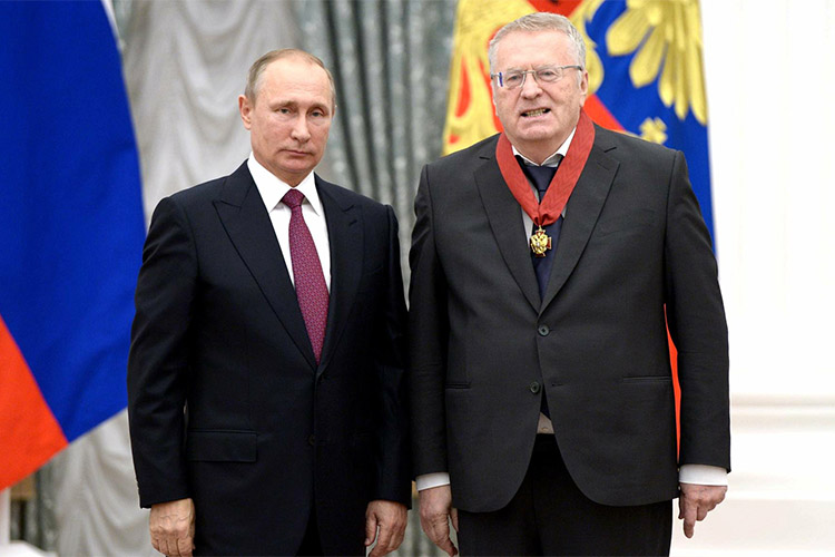 Владимир Путин (слева) отозвался о Жириновском как об опытном политике, энергичном, открытым к общению человеке, ярком ораторе и полемисте