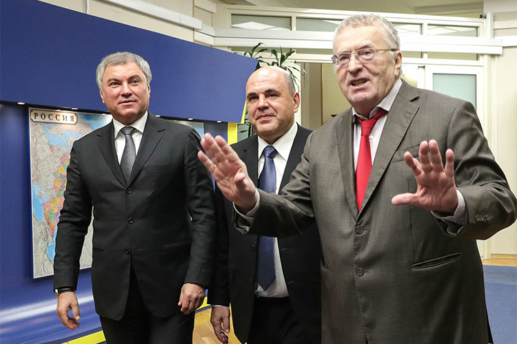 Вячеслав Володин (слева) назвал Жириновского ярким и талантливым политиком, а также человеком, который многое предвидел