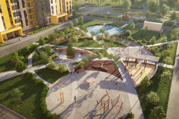 Пресс-конференция прошла в новом парке «Светлая долина» рядом с одноименным жилым комплексом «Ак Барс Дома» на реке Нокса. Строительство этого парка входит в число 65 общественных пространств, которые реализуют в этом году в Татарстане