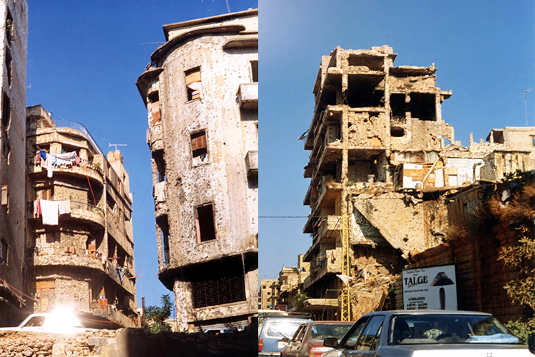 В 1995 году Бейрут все еще находился в полуразрушенном состоянии