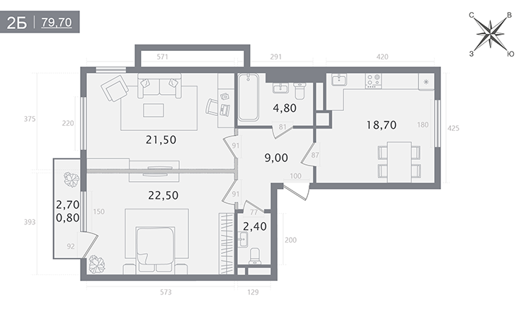 На сайте компании предложены варианты, как можно распорядиться пространством каждой квартиры