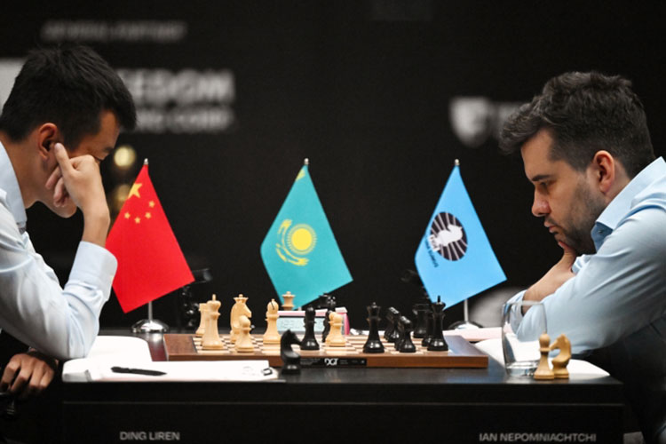 47 ходов сделали накануне Ян Непомнящий и Дин Лижэнь в четвёртой партии матча за шахматную корону