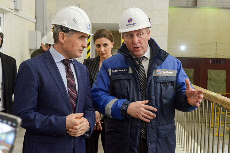 Олег Николаев на Чебоксарской ГЭС