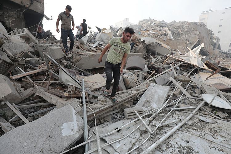 Самый северный район Газы Бейт-Ханун, откуда велись обстрелы, «в значительной степени превращен в руины»