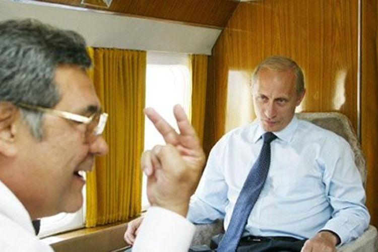Аман Тулеев и Владимир Путин