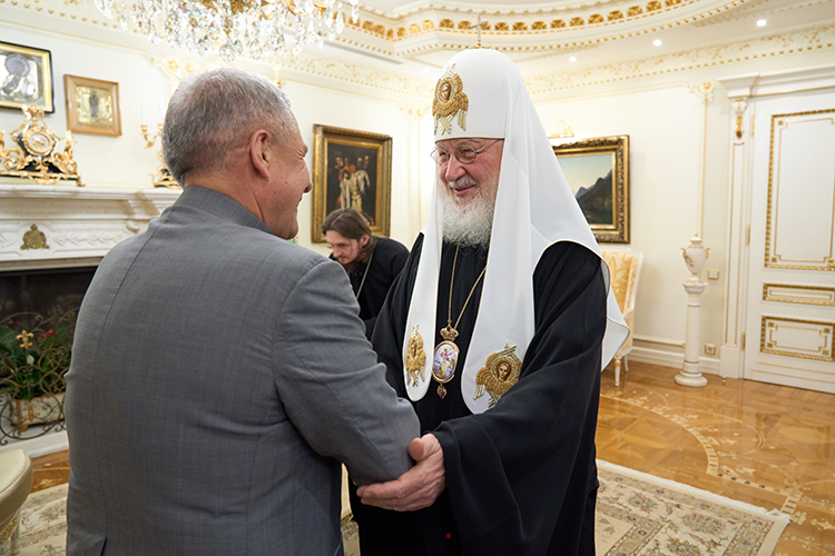 Встреча Рустама Минниханов с патриархом Московским и всея Руси Кириллом