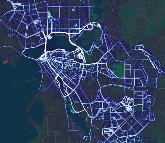 Беговые маршруты Казани, согласно приложению Strava