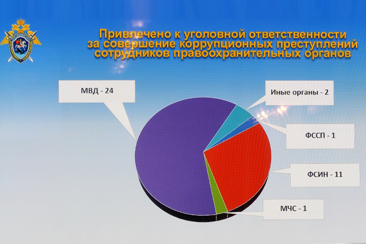 В прошлом году среди тех, кого привлекли за коррупцию, оказалось 39 сотрудников правоохранительных органов