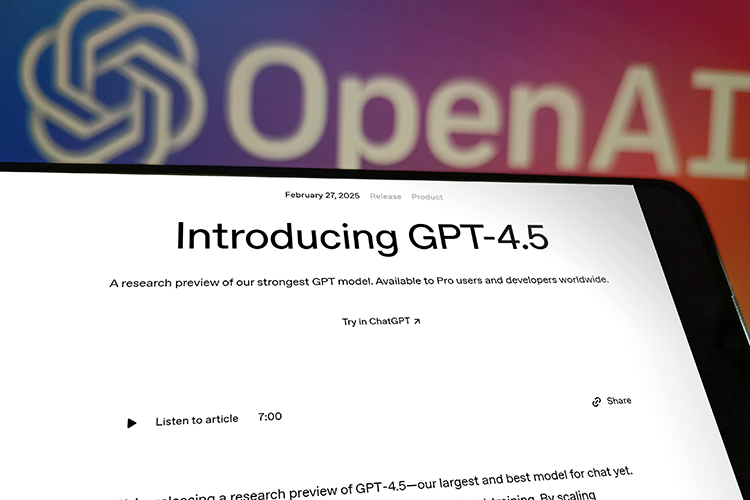 OpenAI выпустила новую модель GPT-4.5, стоимость разработки которой достигла рекордных значений: $150 за миллионов выходных токенов